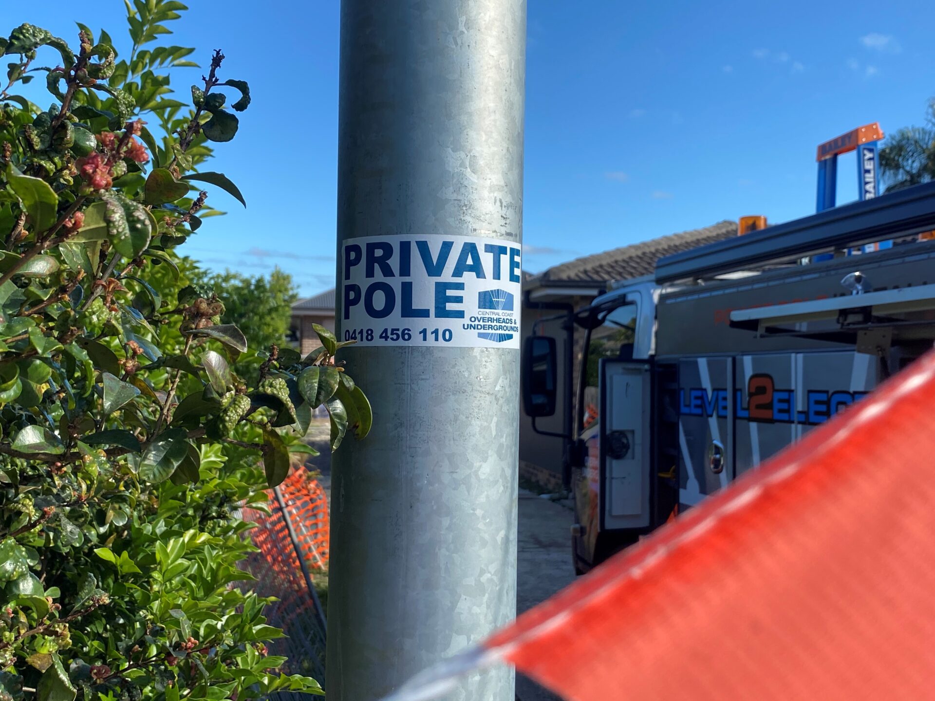 Private power pole - steel