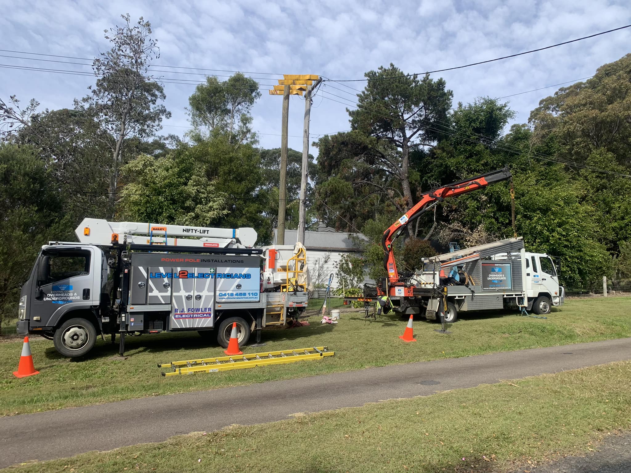 power pole installations